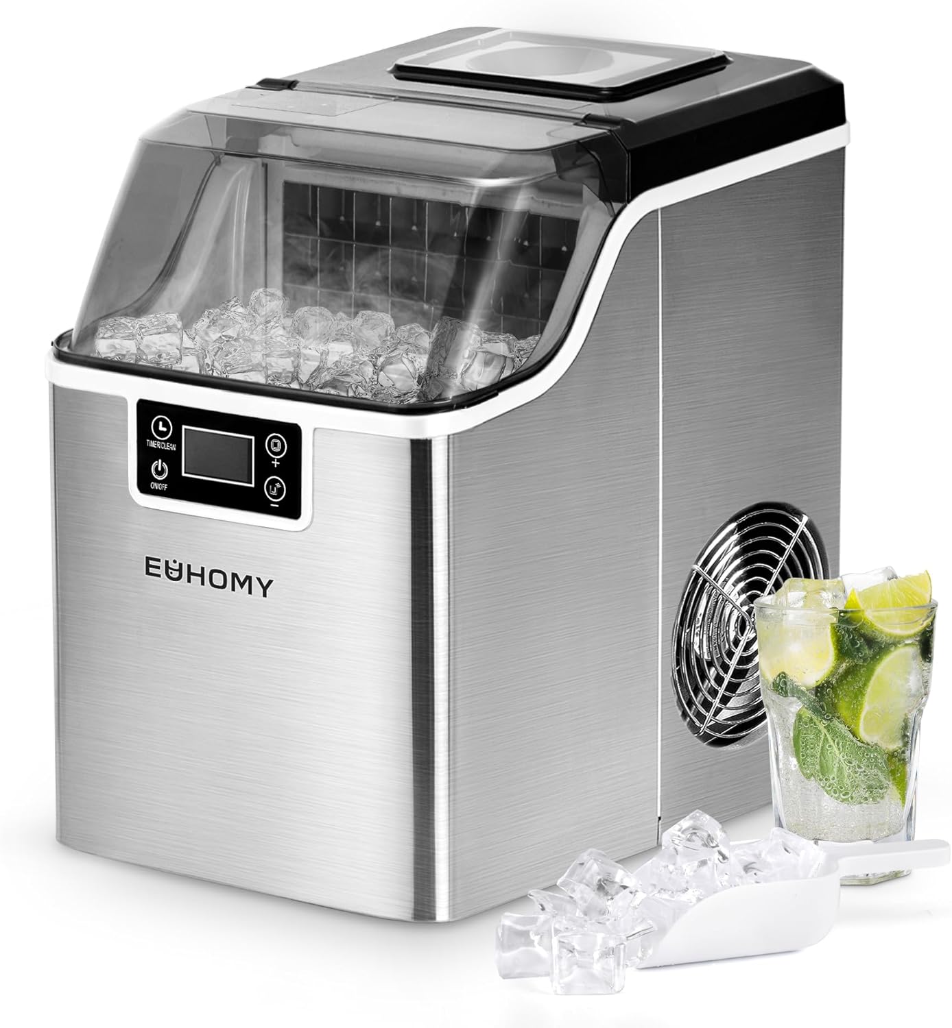 Eiswürfelmaschine HZB-20AF, selbstreinigend (3,2 l), Silber - 20,5 kg