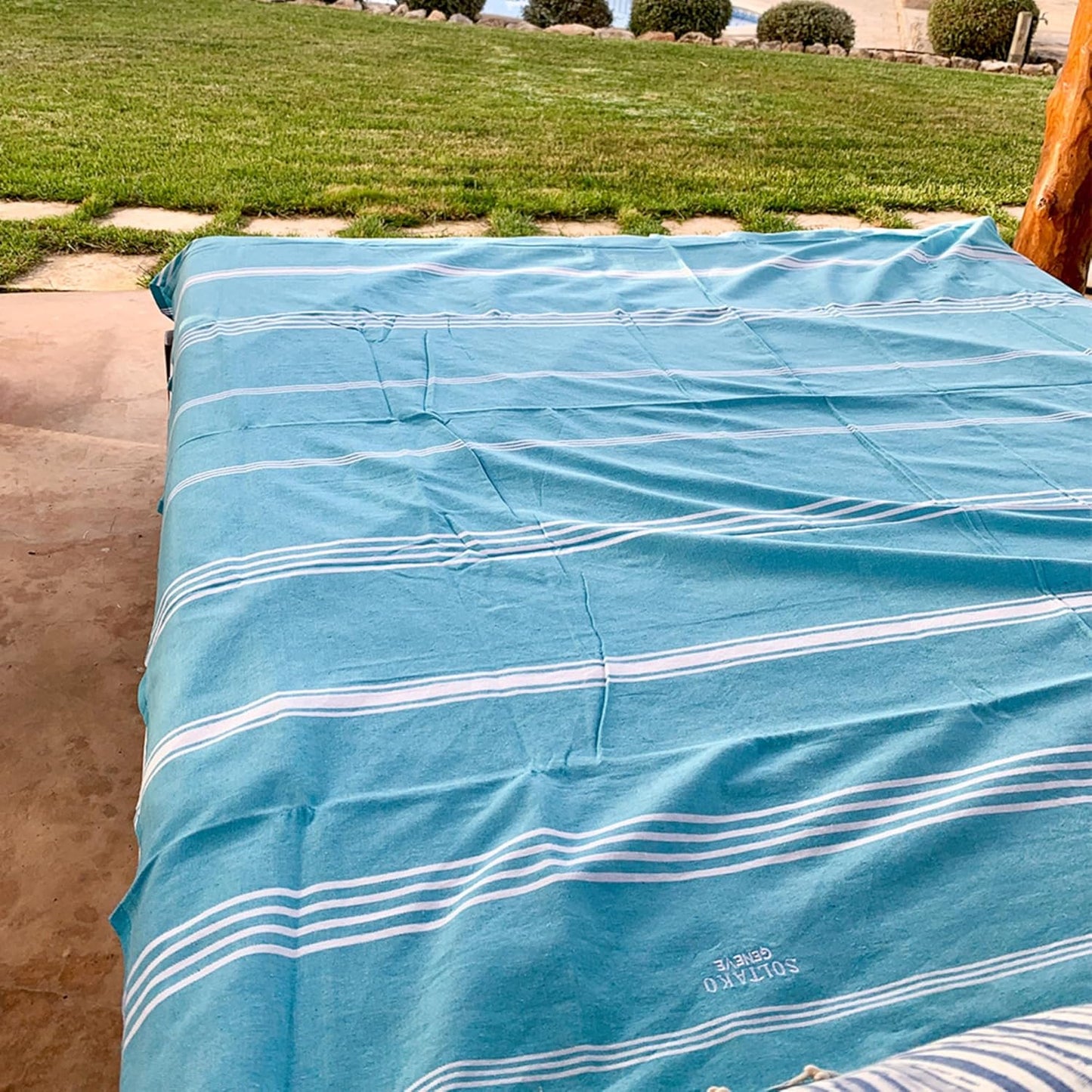 Fouta Bali Premium Strandtuch, Aqua 200/300cm