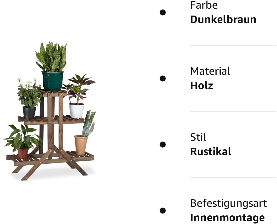Blumentreppe, Dunkelbraun