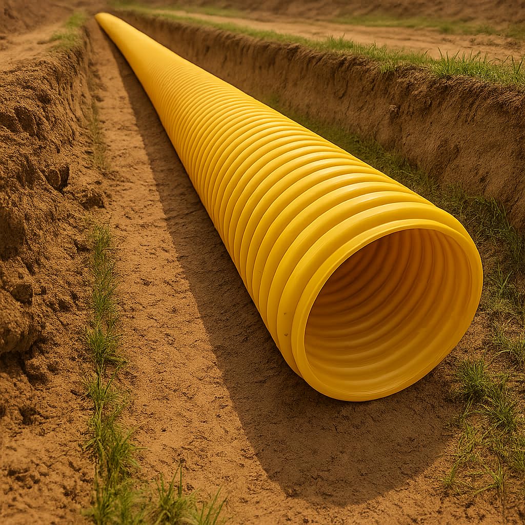 Drainagerohr DN100, ungelocht, Rohr ungelocht DN100