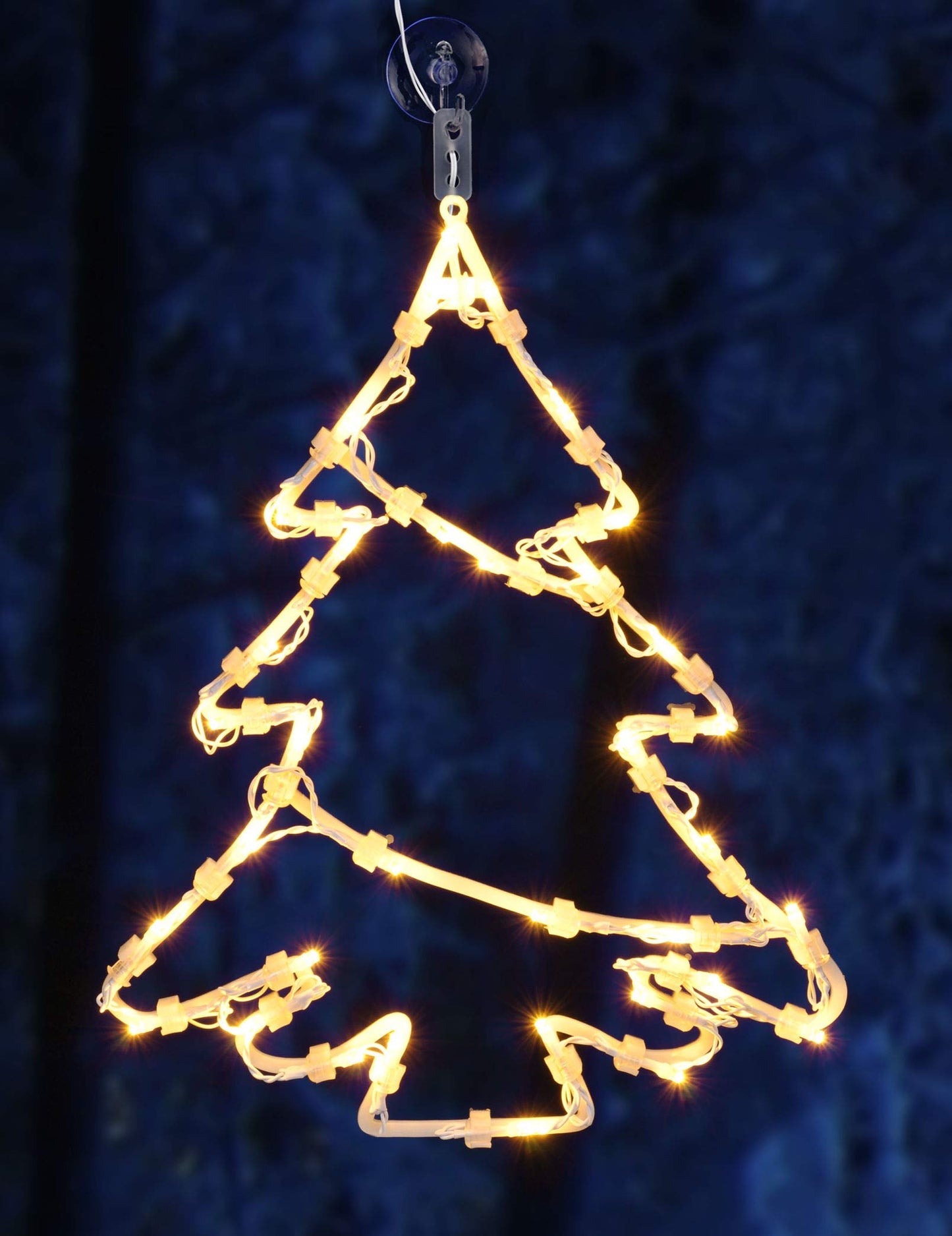 LED Fensterbild Tannenbaum mit Dual Timer, XXL Tannenbaum