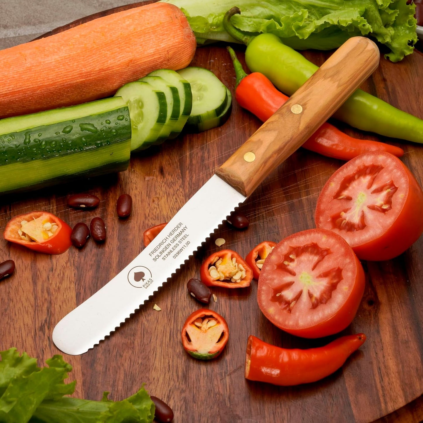 Brotmesser mit Olivenholzgriff, Olive 1