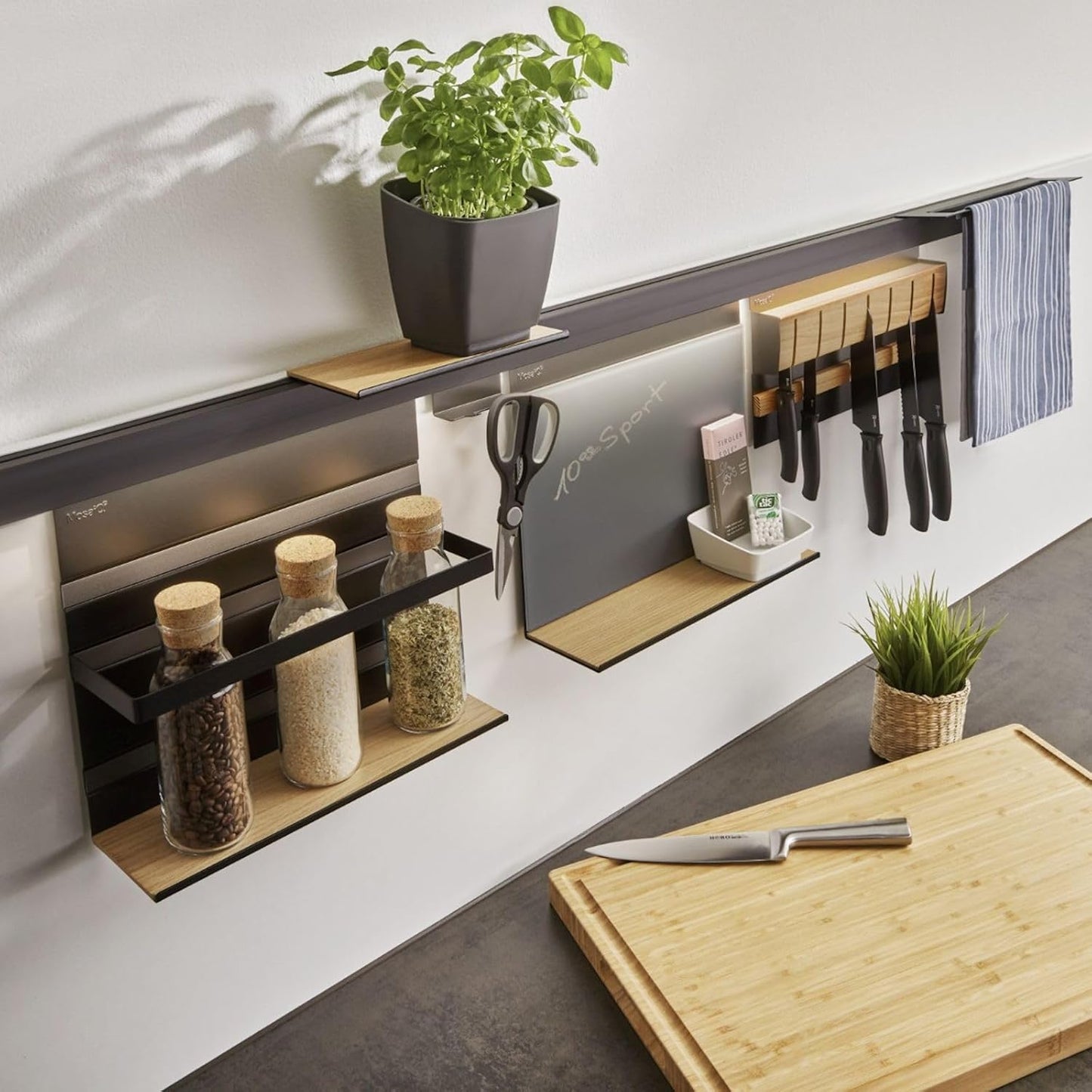 Obere Ablage Linero MosaiQ, Obere Ablage 'L' 585 Tiefschwarz