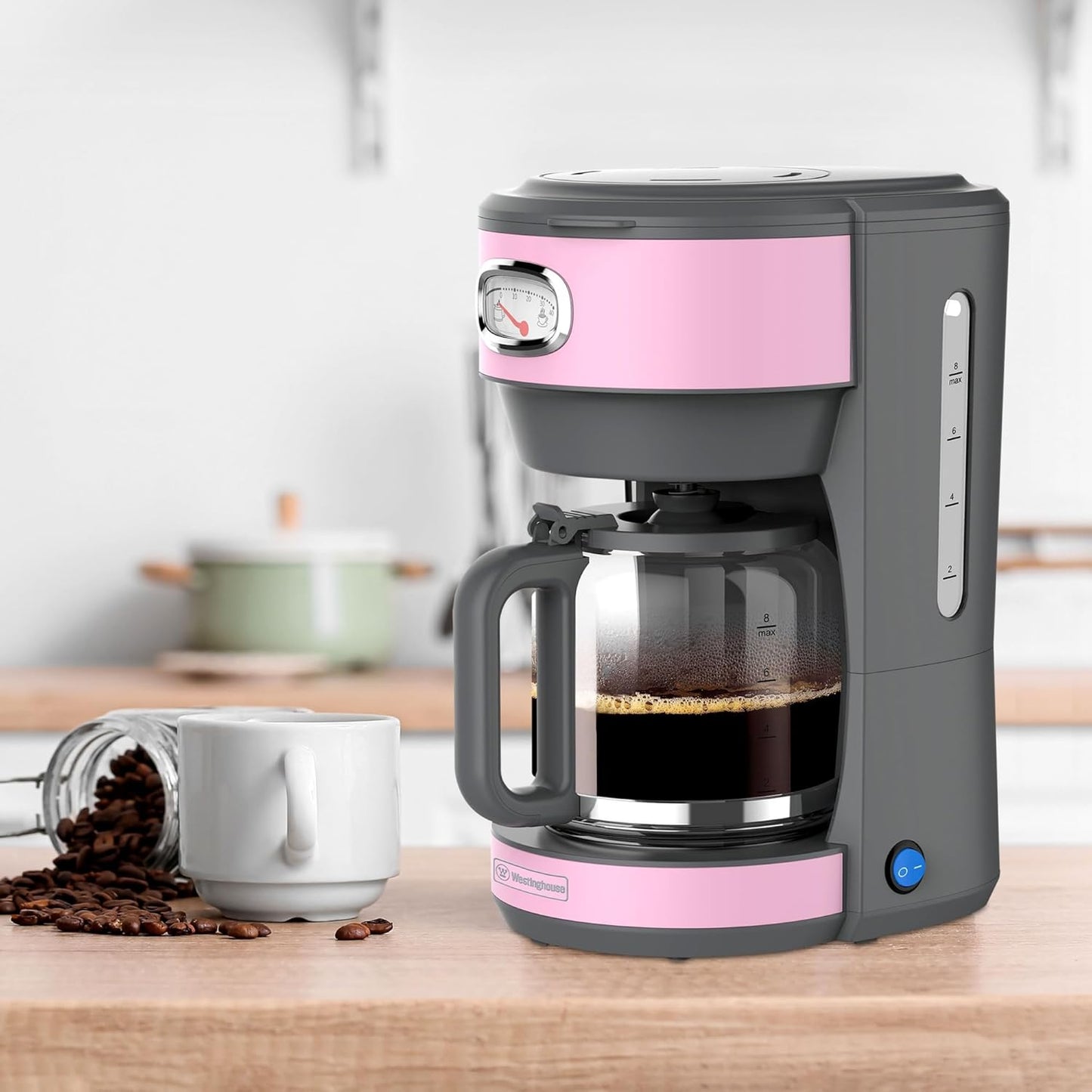 Retro-Kaffeemaschine, Pink