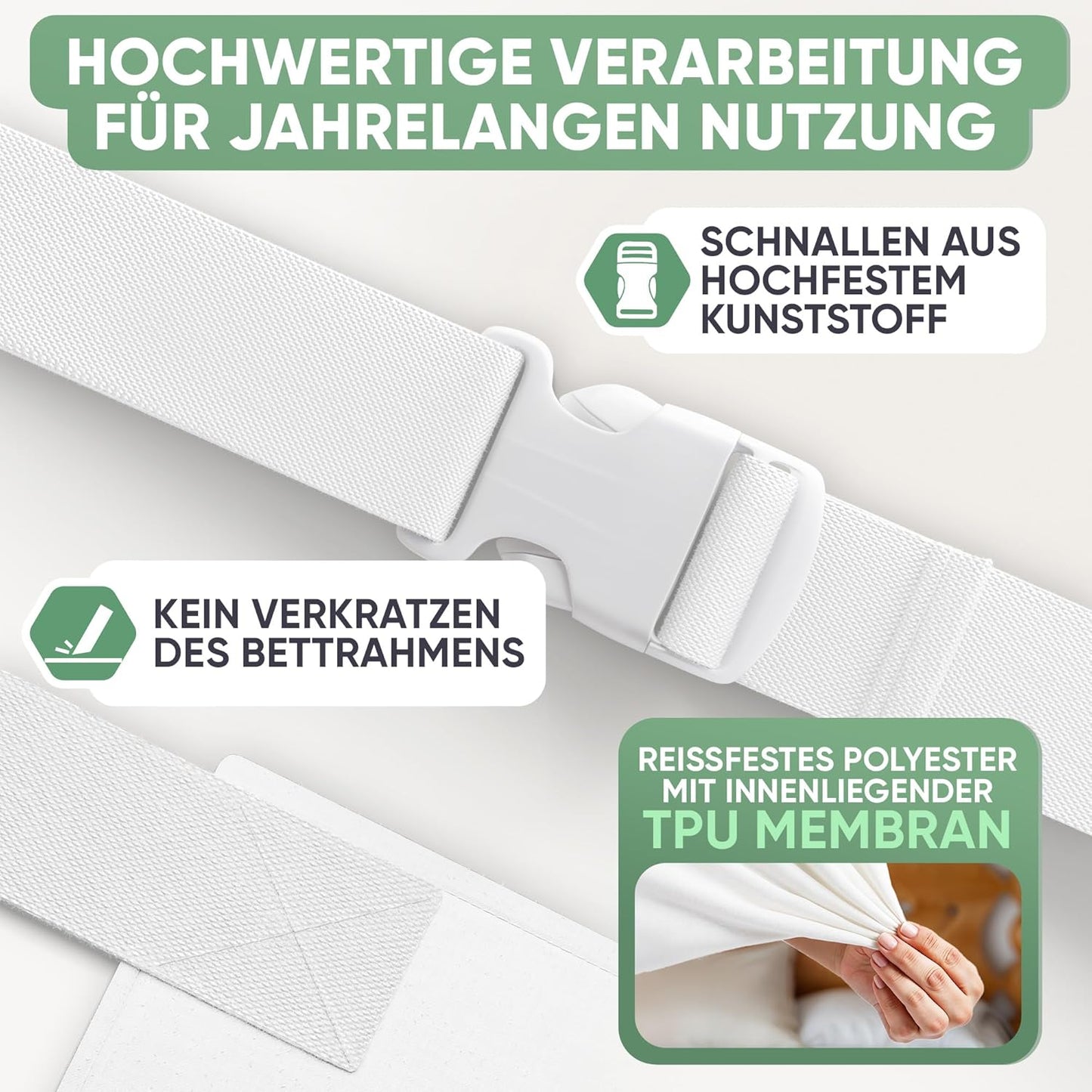 2in1 Liebesbrücke und Matratzenschoner mit Spanngurt, 90x240 cm (ohne T-Stück)