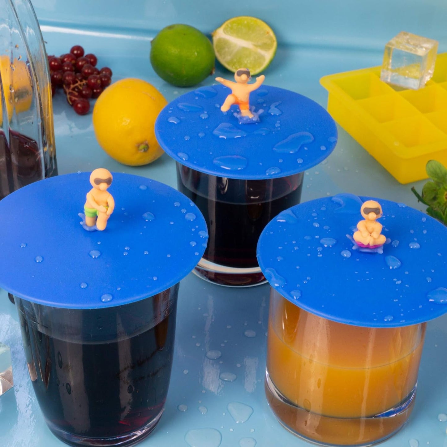 3-teiliges Glasabdeckungen-Set, Splash