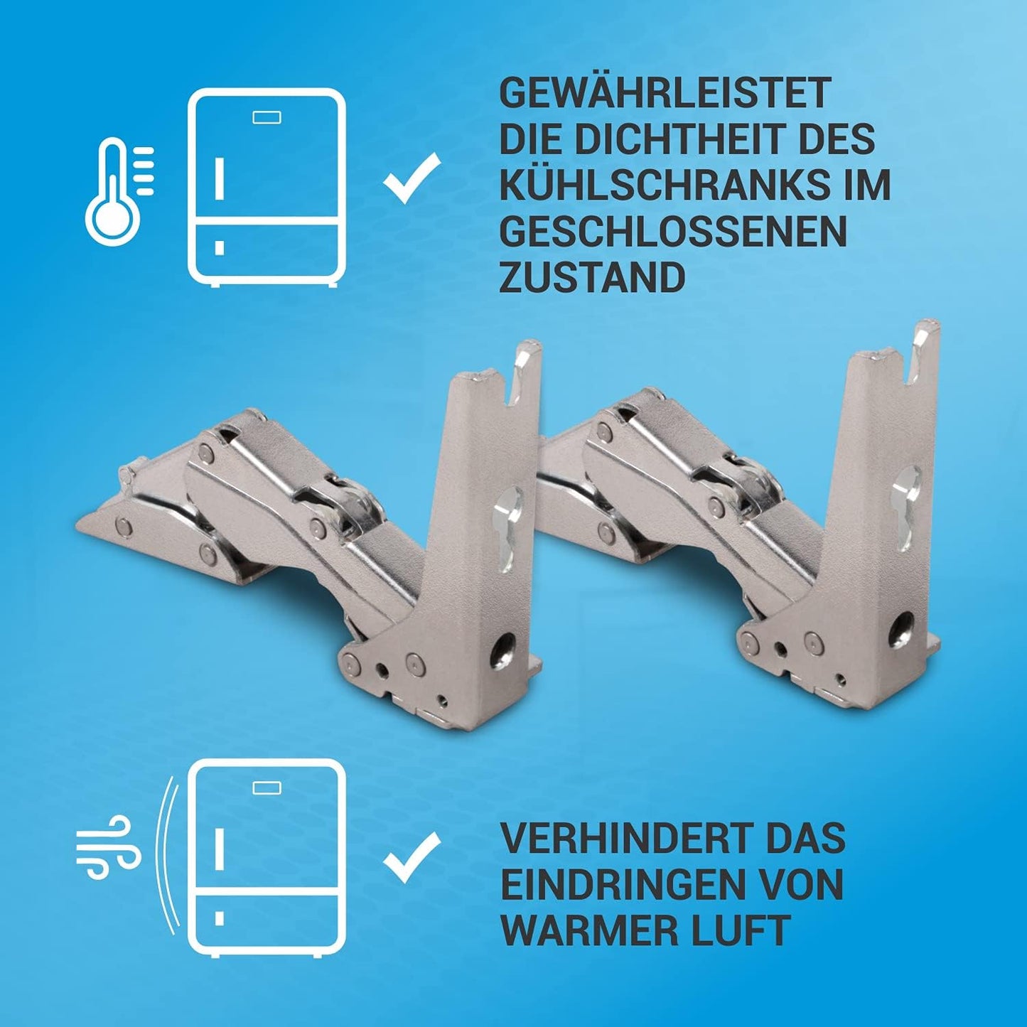 Türscharnier-Set für AEG und Küppersbusch Kühlschranke, Typ 3