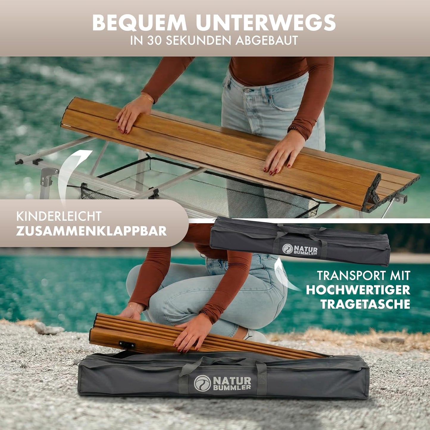Klappbarer Campingtisch, X-Large 2.0