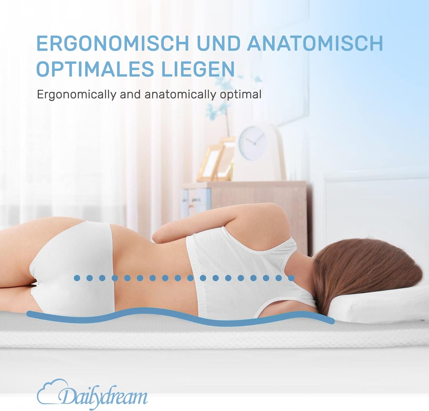Matratzentopper, 90x200cm ; Model M - 80 bis 100kg