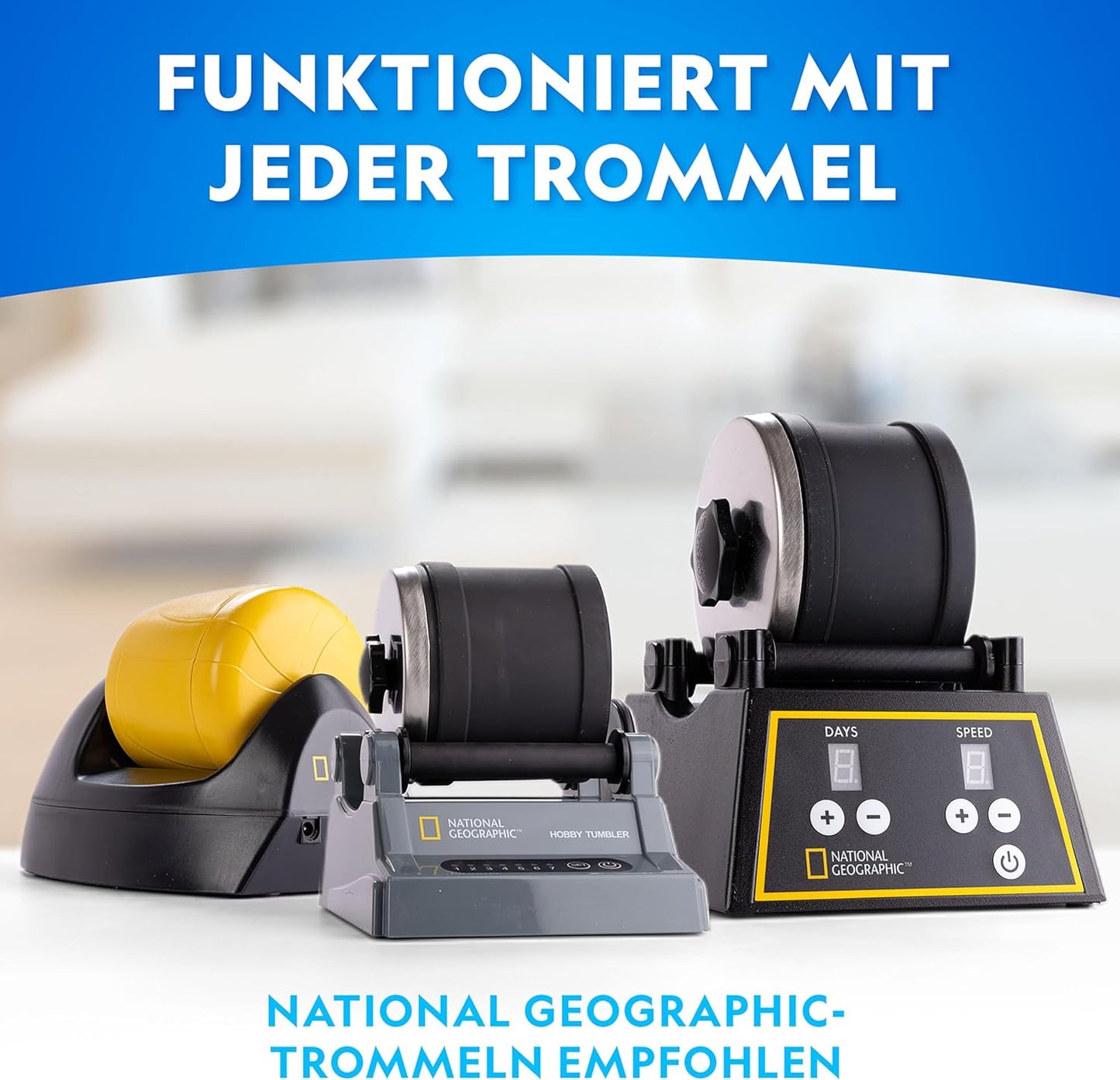 National Geographic Trommelpolierer Zubehörsatz