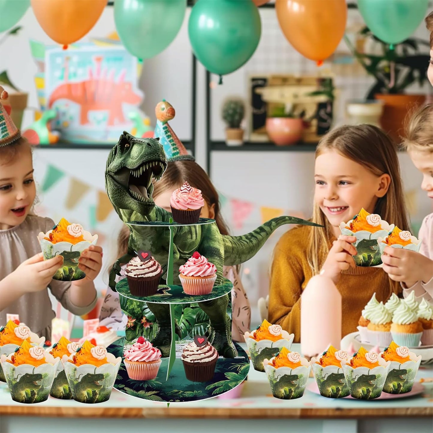 Dinosaurier Kuchenständer, Grün