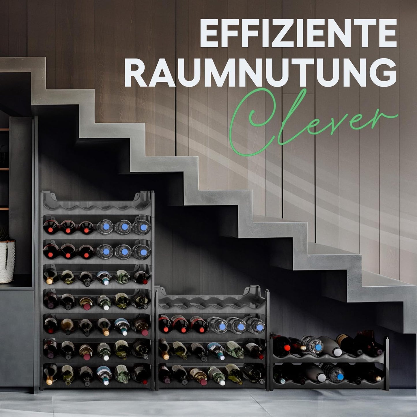 Modulares Weinflaschenregal für 144 Flaschen, für 144 Flaschen