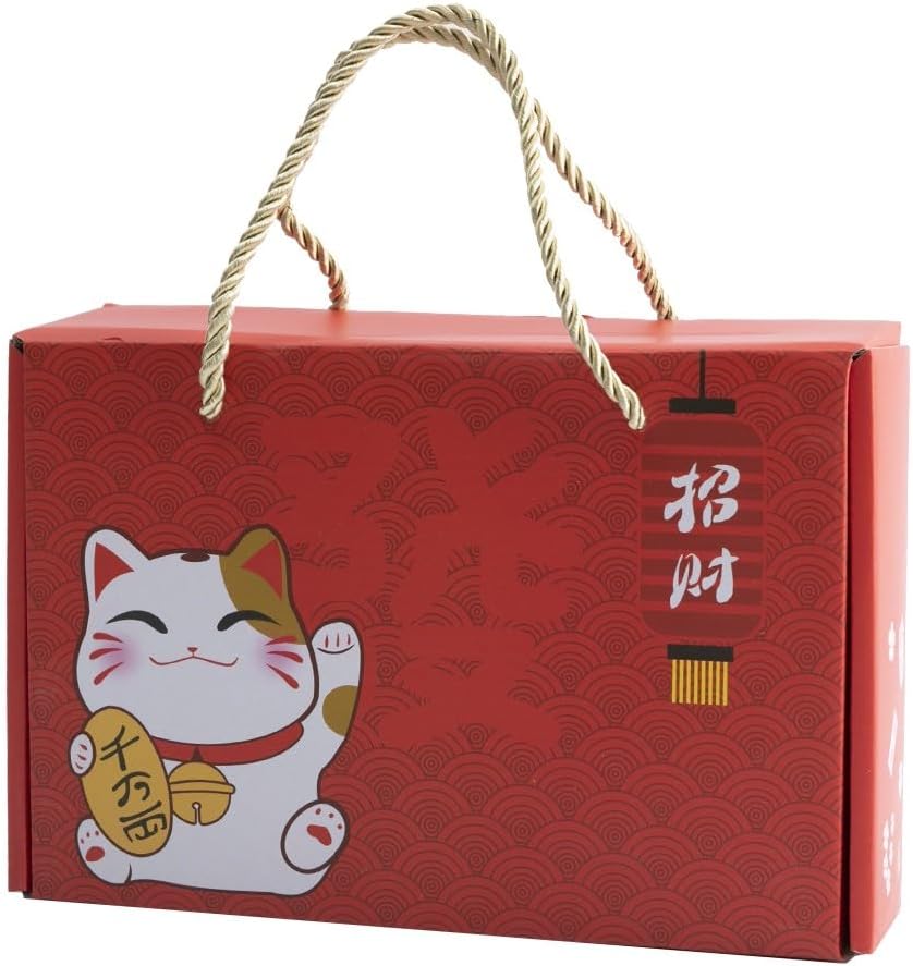 2er-Set Maneki Neko Schalen mit Essstäbchen
