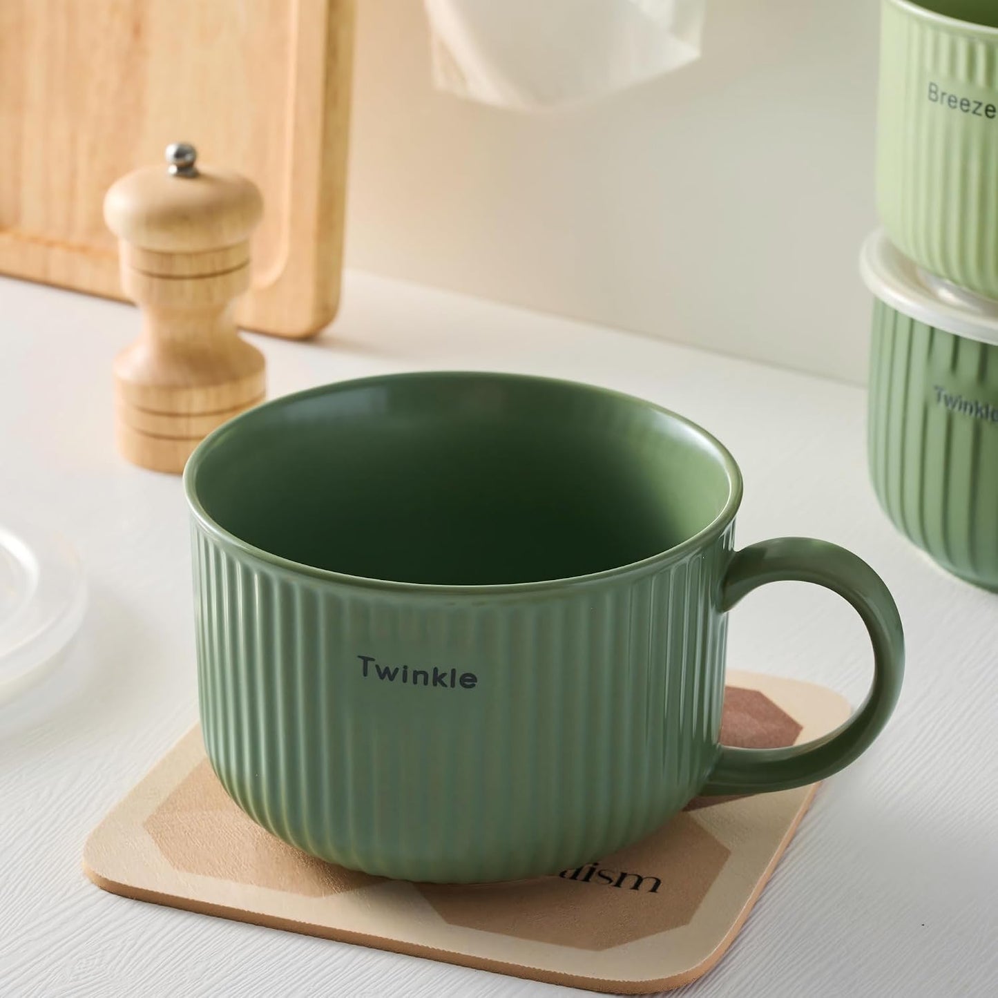 Suppenschalen mit Griff, Green