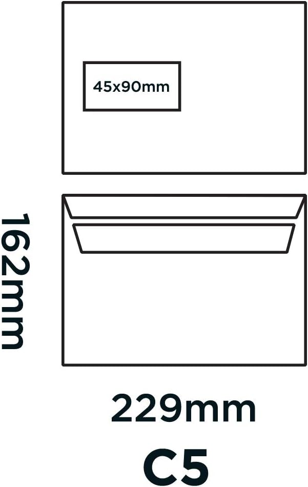 Purely Everyday Briefumschläge, 500er-Pack.|C5 162 x 229 mm|Weiss