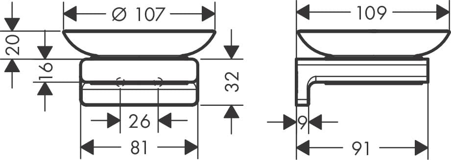 AddStoris Seifenablage, Mattschwarz Schale