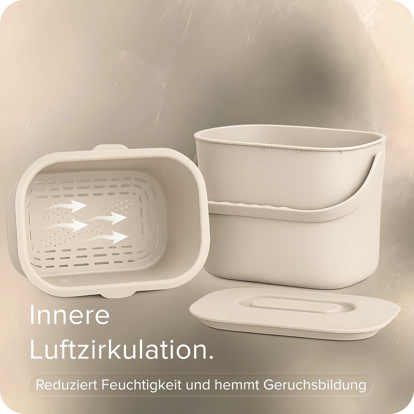 Biomülleimer, Beige