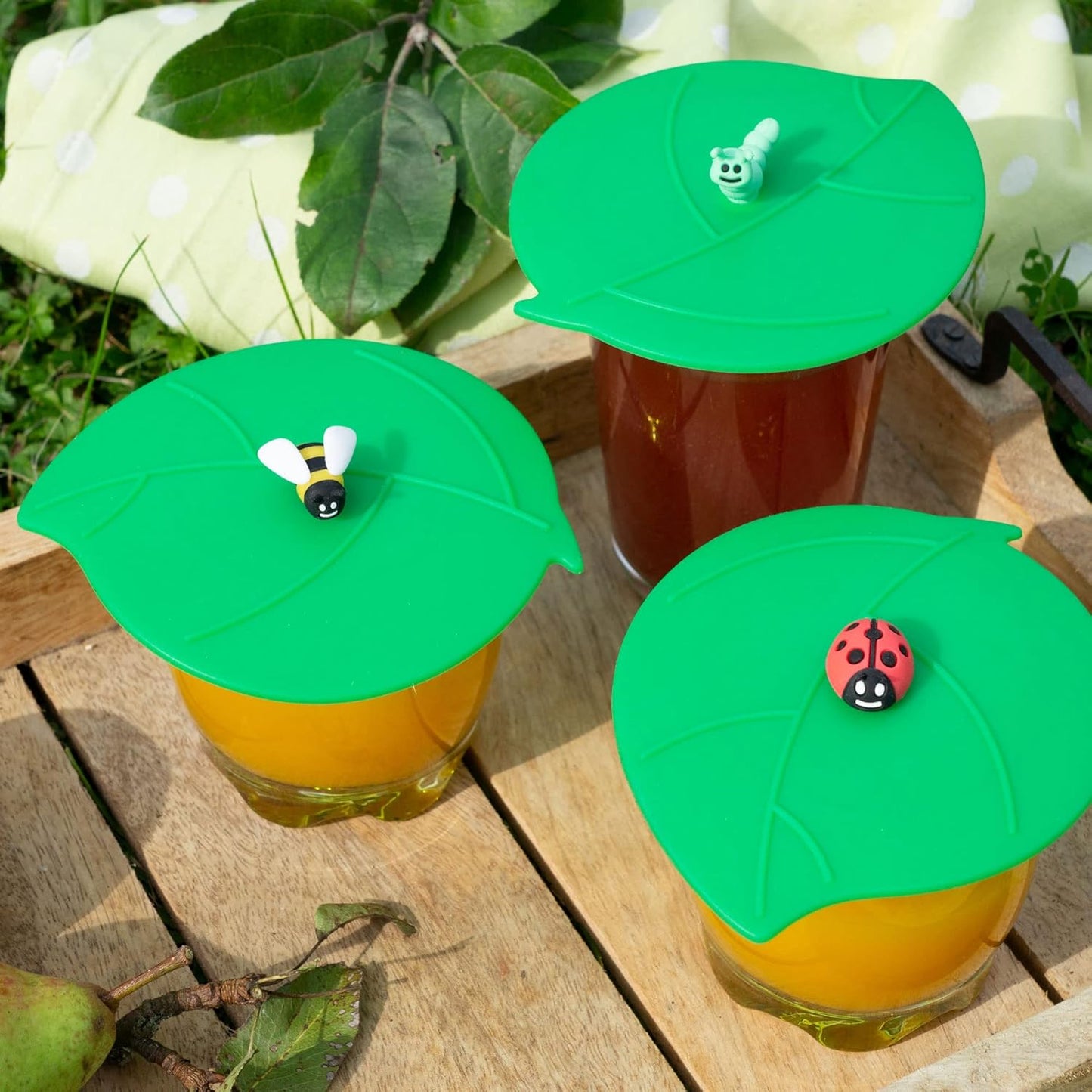 3-teiliges Glasabdeckungen-Set, Garten