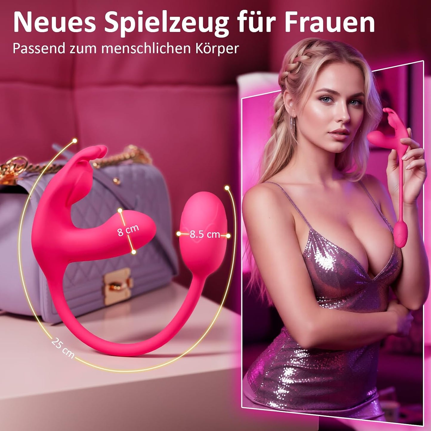 3-in-1 Höschen Butterfly Vibrator mit App-Steuerung