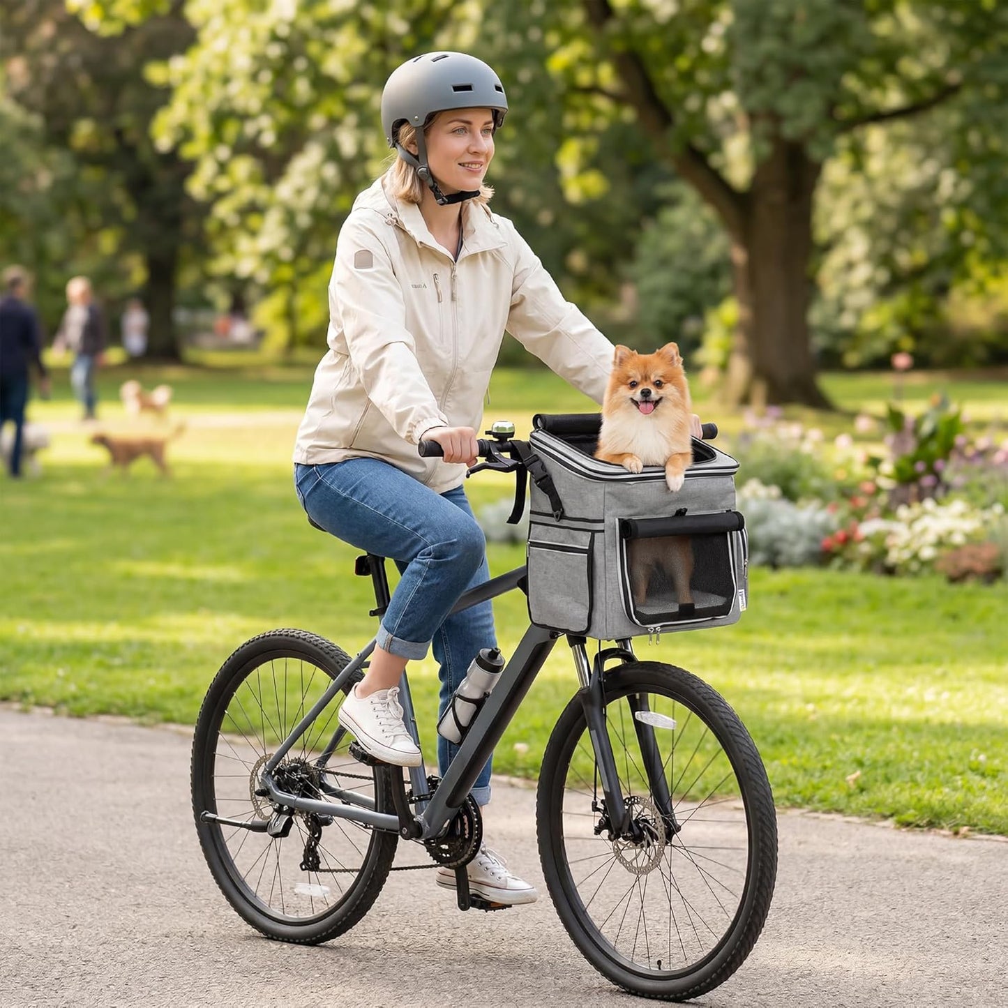 Velokorb mit Sicherheitsleine