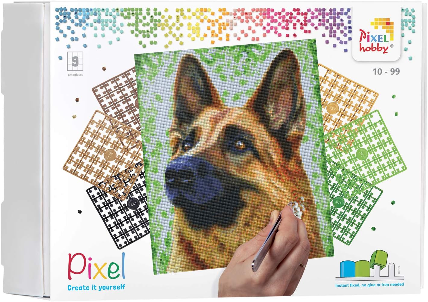 Mosaik Pixelbild, Hund 2