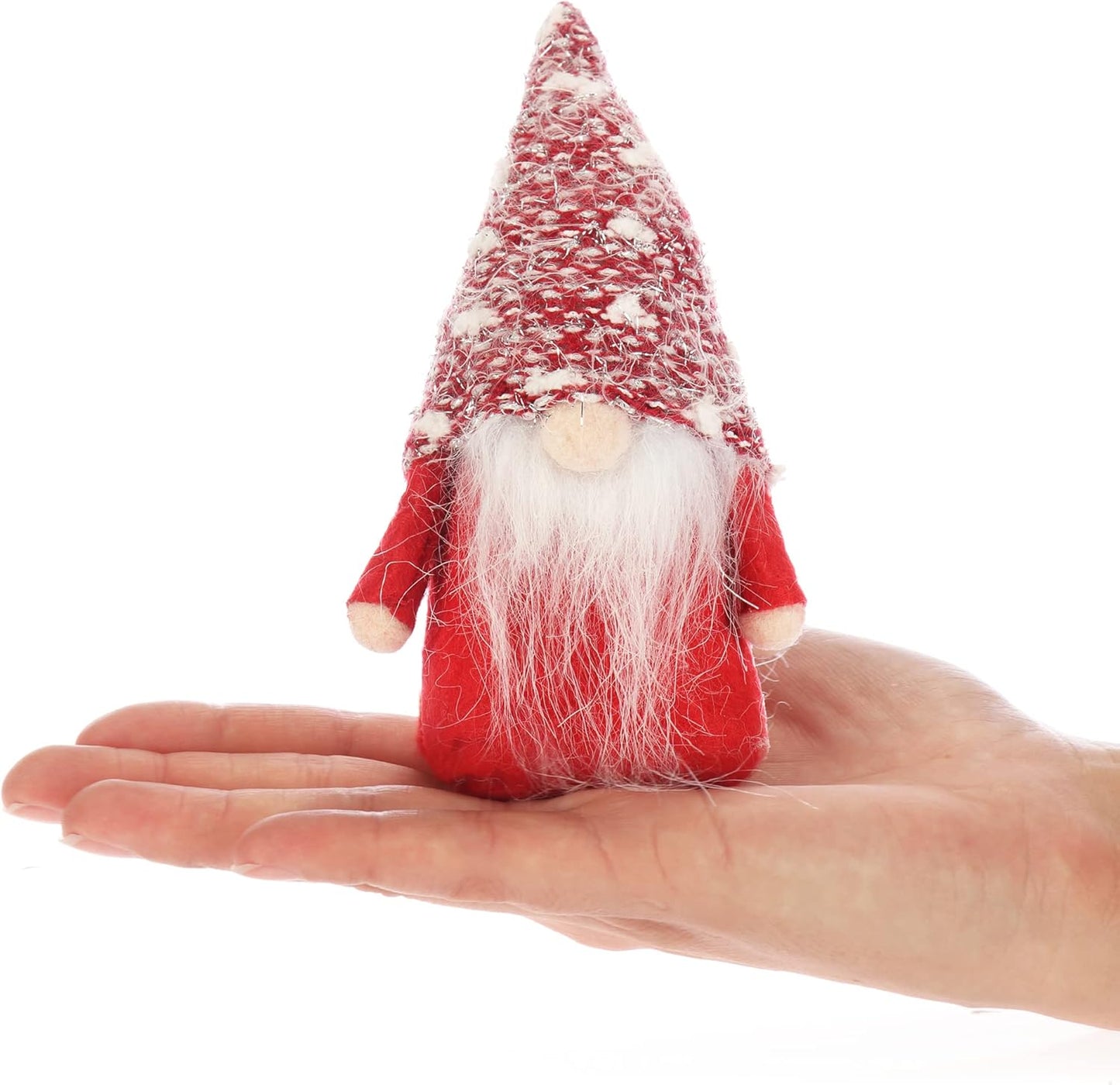 Weihnachts-Wichtel, grau. rosa. beige. rot. grün. braun, 6 Stück