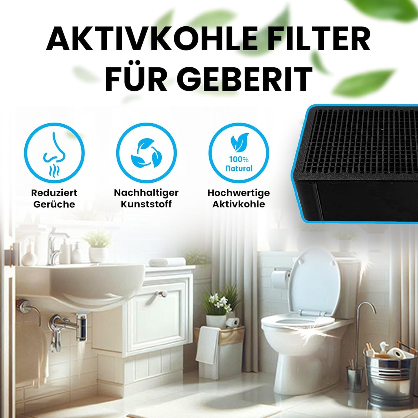 Aktivkohlefilter für Geberit DuoFresh (2 Stück)