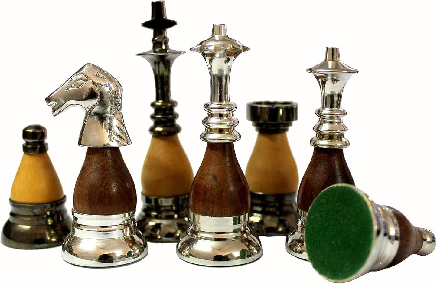 Sammleredition Schachfiguren, 3.5" Holz Messing
