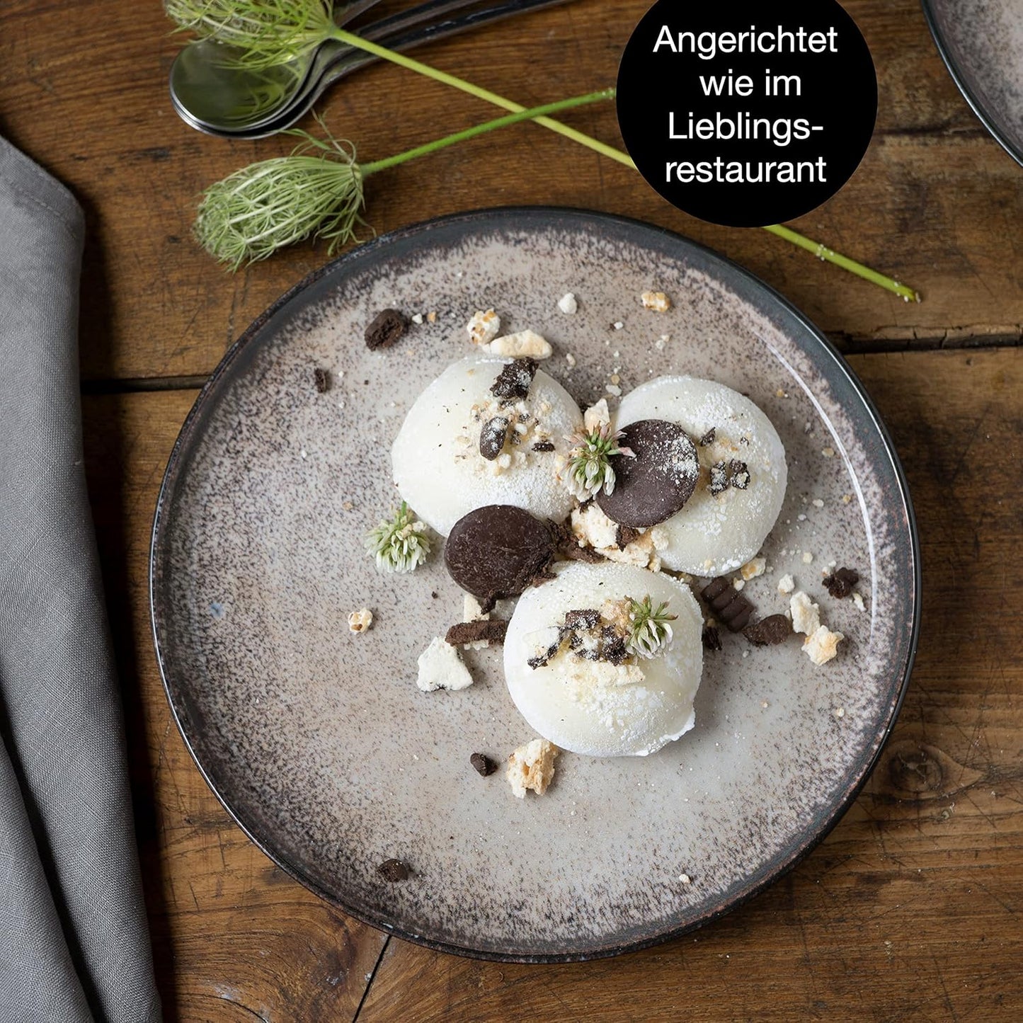 VIDA, Beige, 6x Kleine Teller