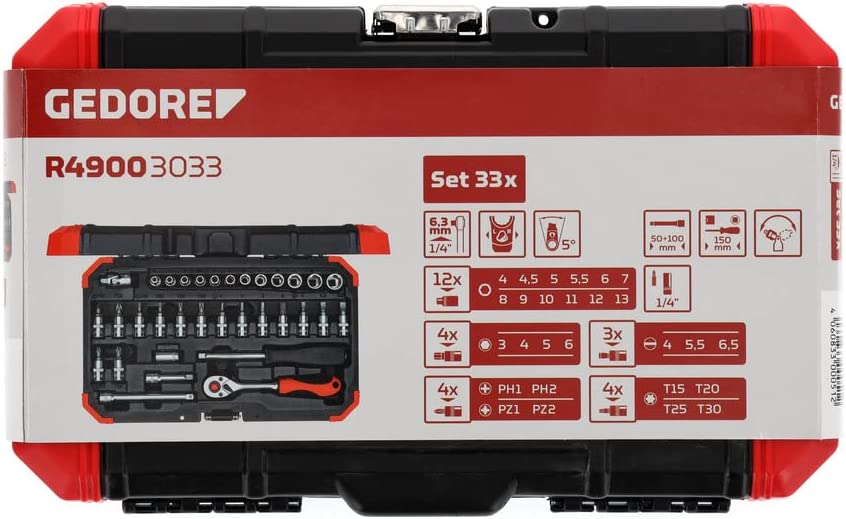 Red Steckschlüssel-Satz 1/4", 33-teilig, 1/4 Zoll 33-teilig