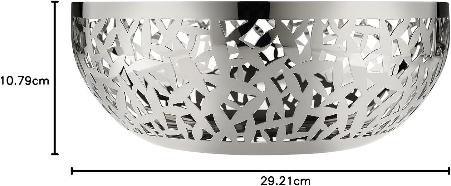 Obstschale "Cactus" Edelstahl, 18 x 30 x 16.5 cm Silber
