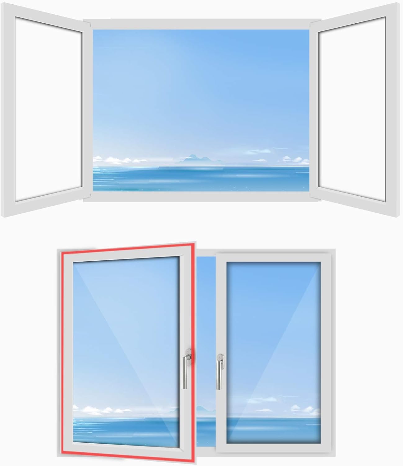 Tür- und Fensterabdichtung für Klimageräte (600cm), 600cm