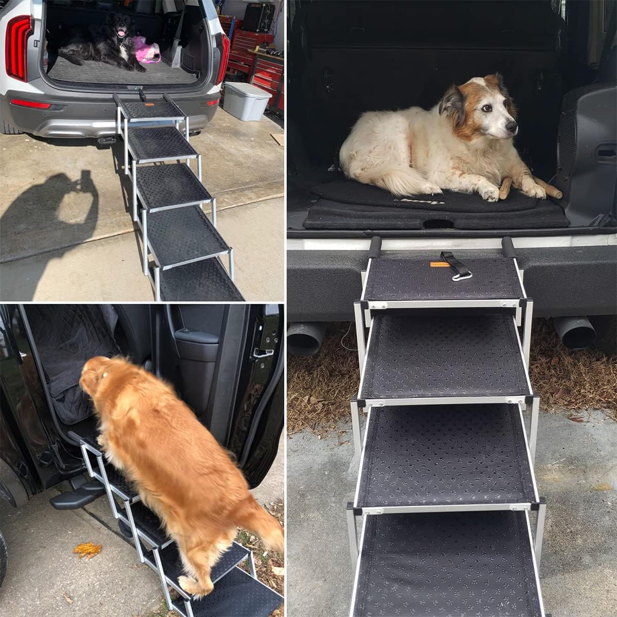 Klappbare Hundetreppe mit 4 Stufen, 4 Stufen