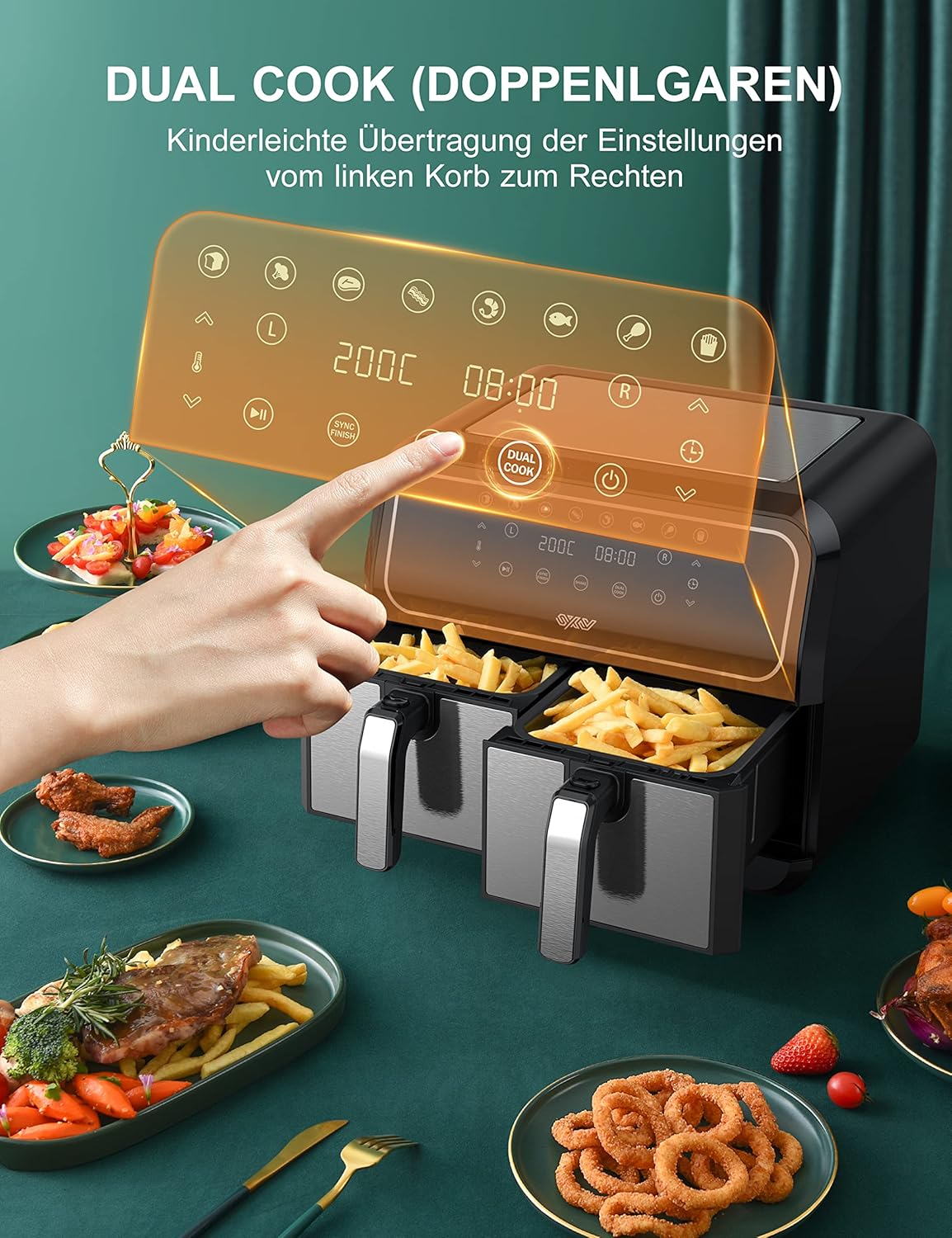 Heissluftfritteuse Dual Zone