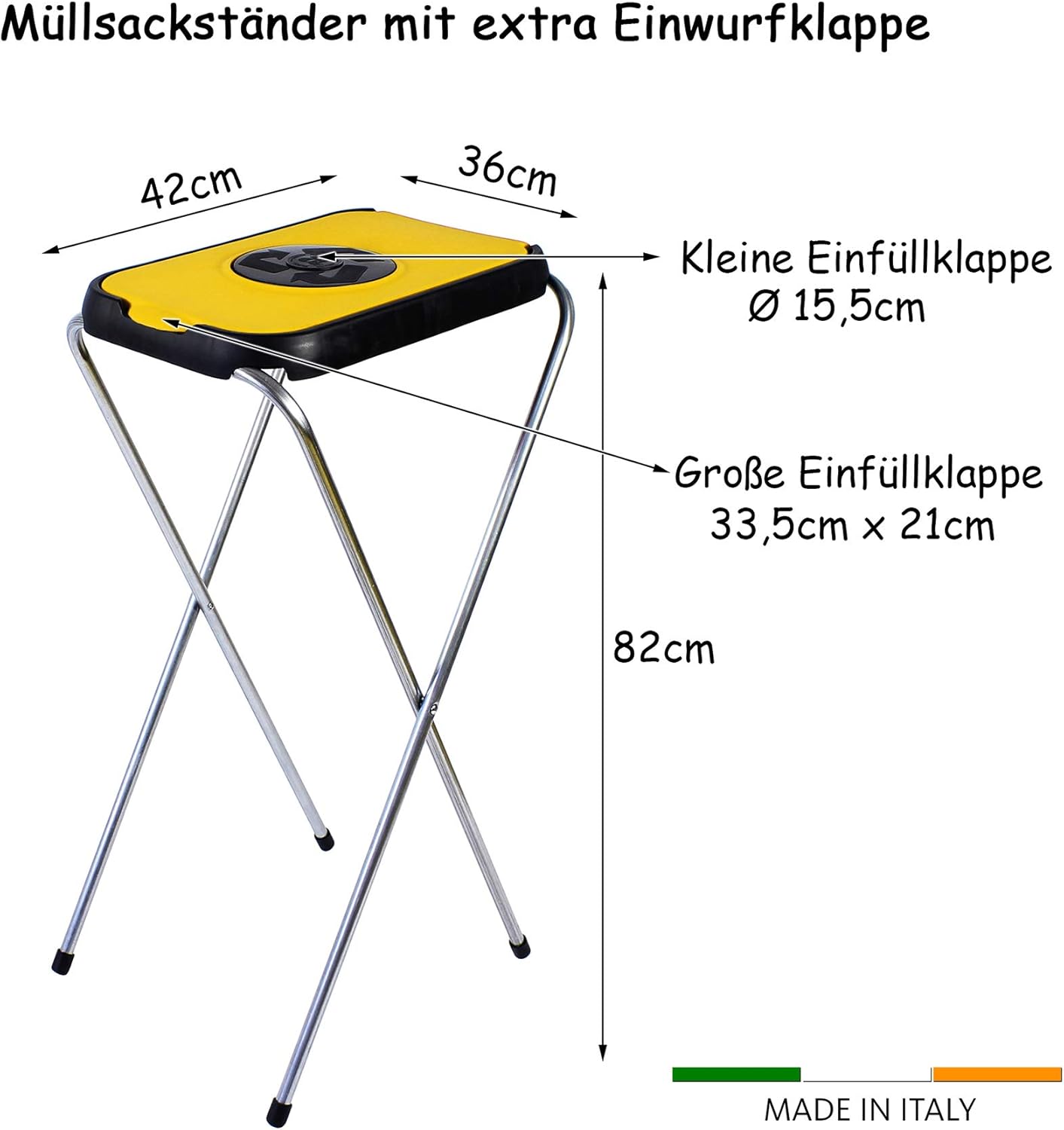 Müllsackständer SwingFix, Gelb
