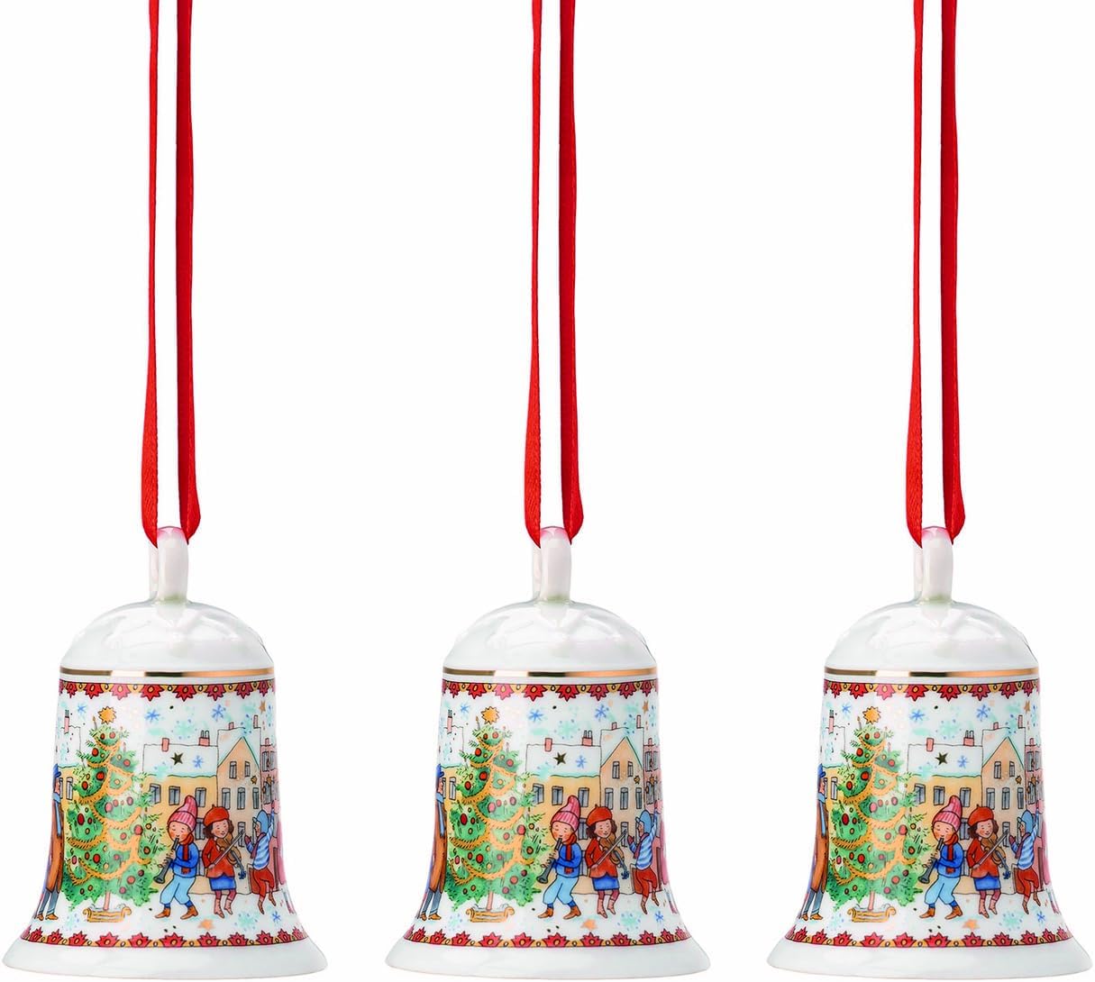 Weihnachtsklänge Porzellanglocken-Set (3-teilig)
