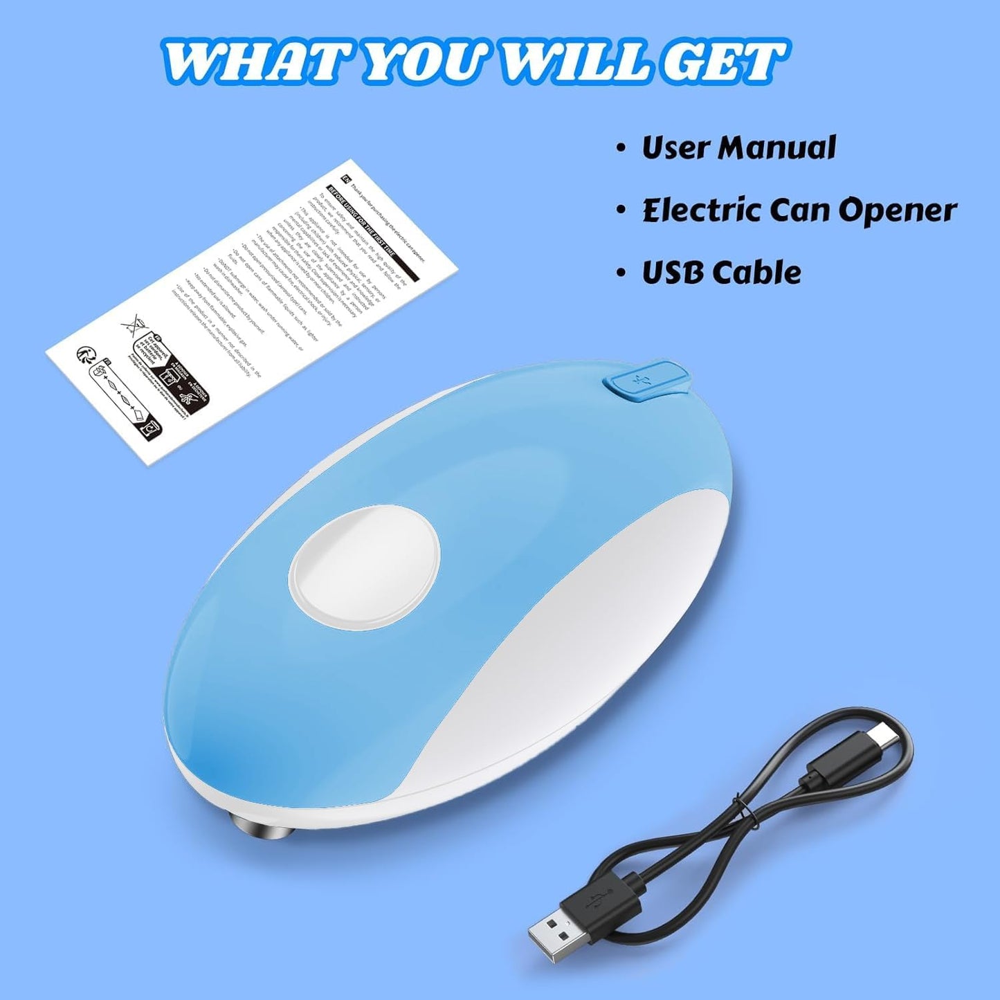 Elektrischer Dosenöffner, Blau