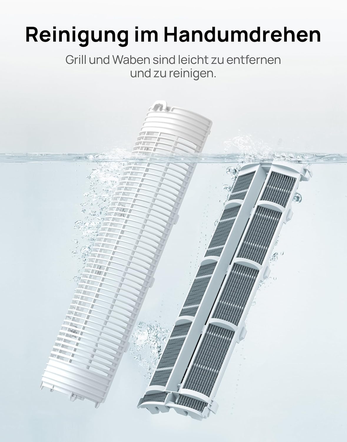 Turmventilator mit Kühlung, Weiss