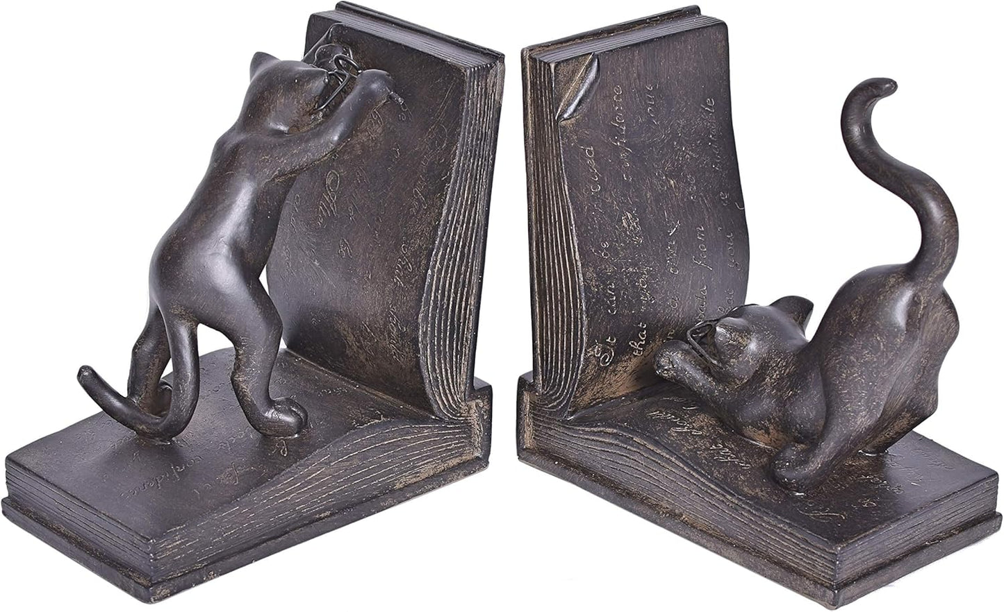2-teiliges Buchstützen-Set Katzenfiguren Copia