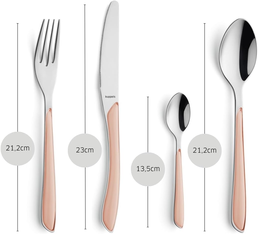 Prisma Besteckset für 6 Personen, Apricot | 24-teilig, 24-teilig