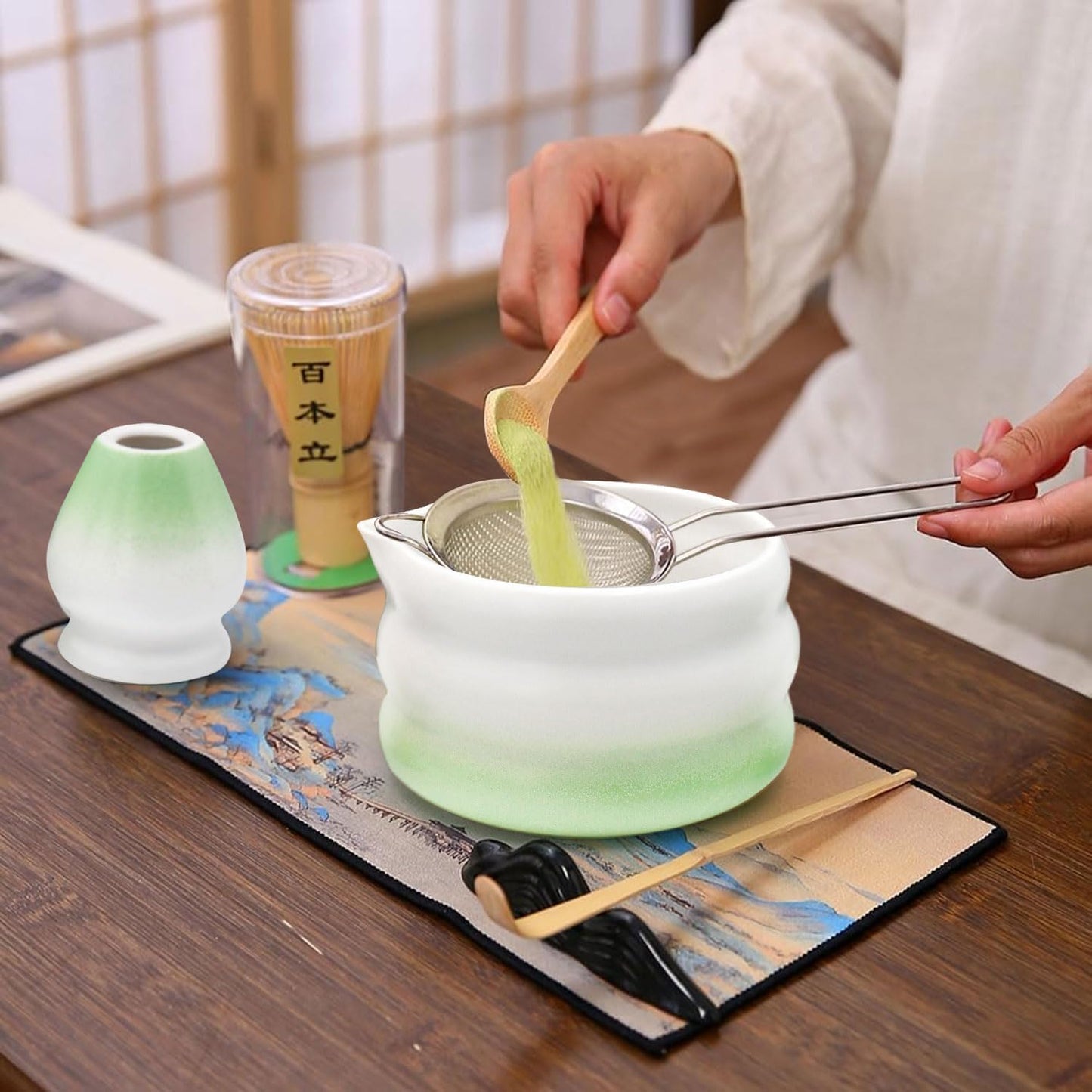 5-teiliges Matcha-Set, Grün
