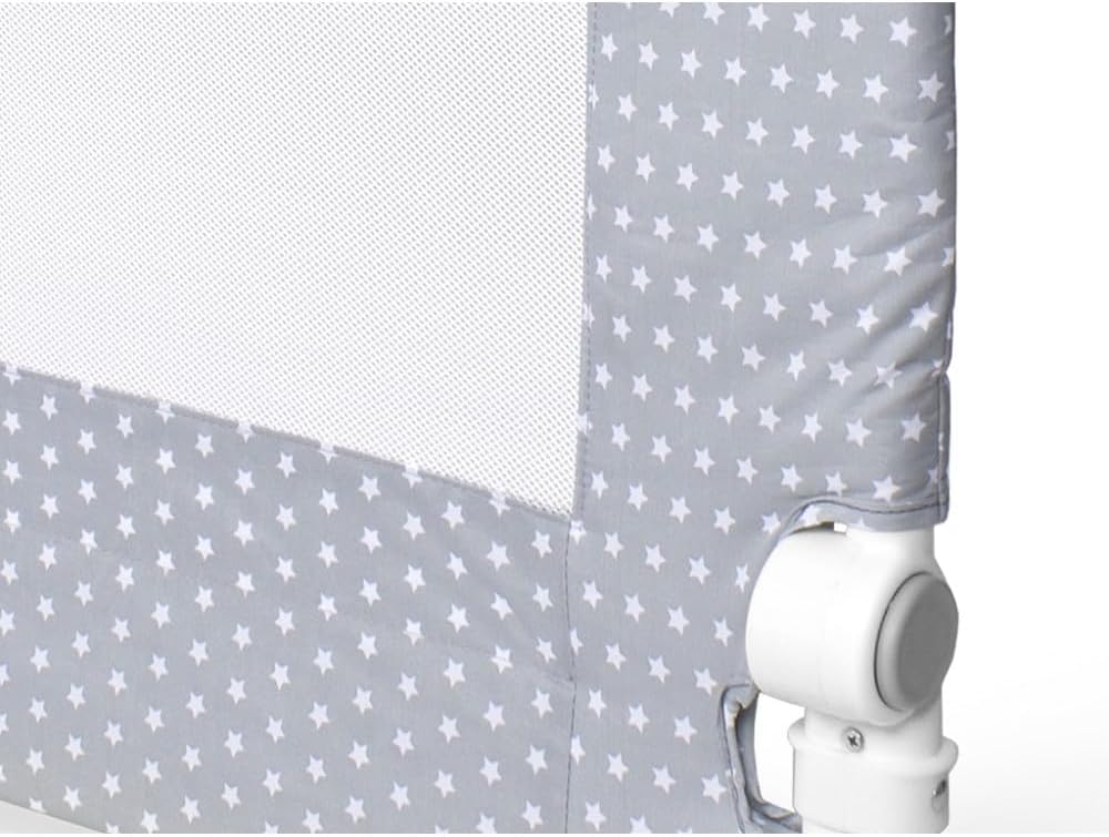 Klappbares Bettgitter mit Sternmotiv, Grau, 90 cm (Paquete de 1)