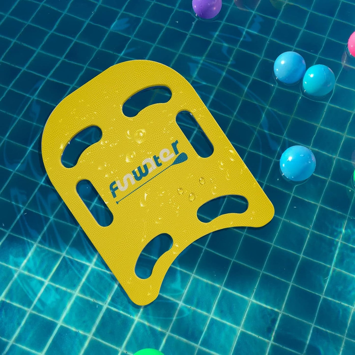 Zweifarbiges Schwimmbrett Kickboard, 47x37cm Gelb-Blau