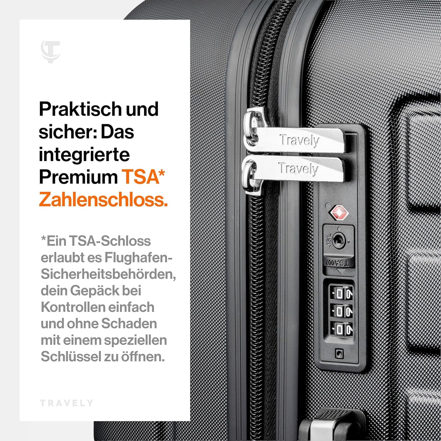 Grosser Hartschalenkoffer mit Rollen & TSA-Schloss 67cm