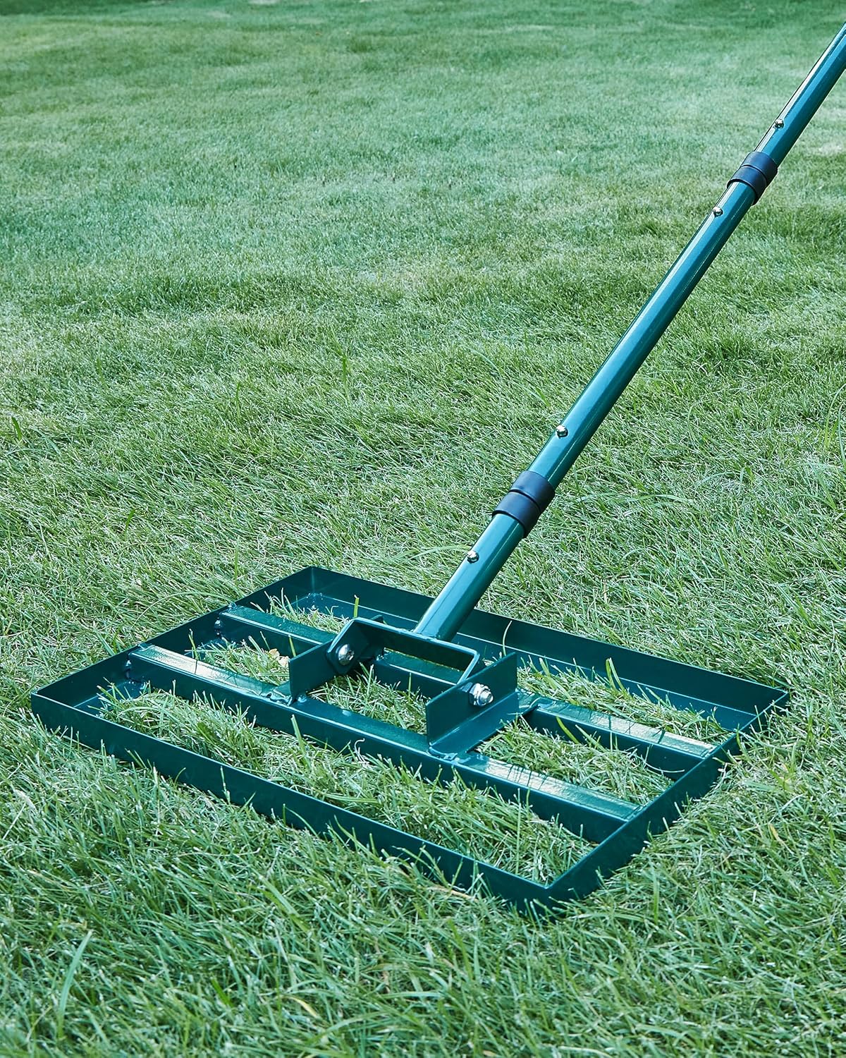Rasen Nivellierungsrechen, 43×25cm,198cm Grün