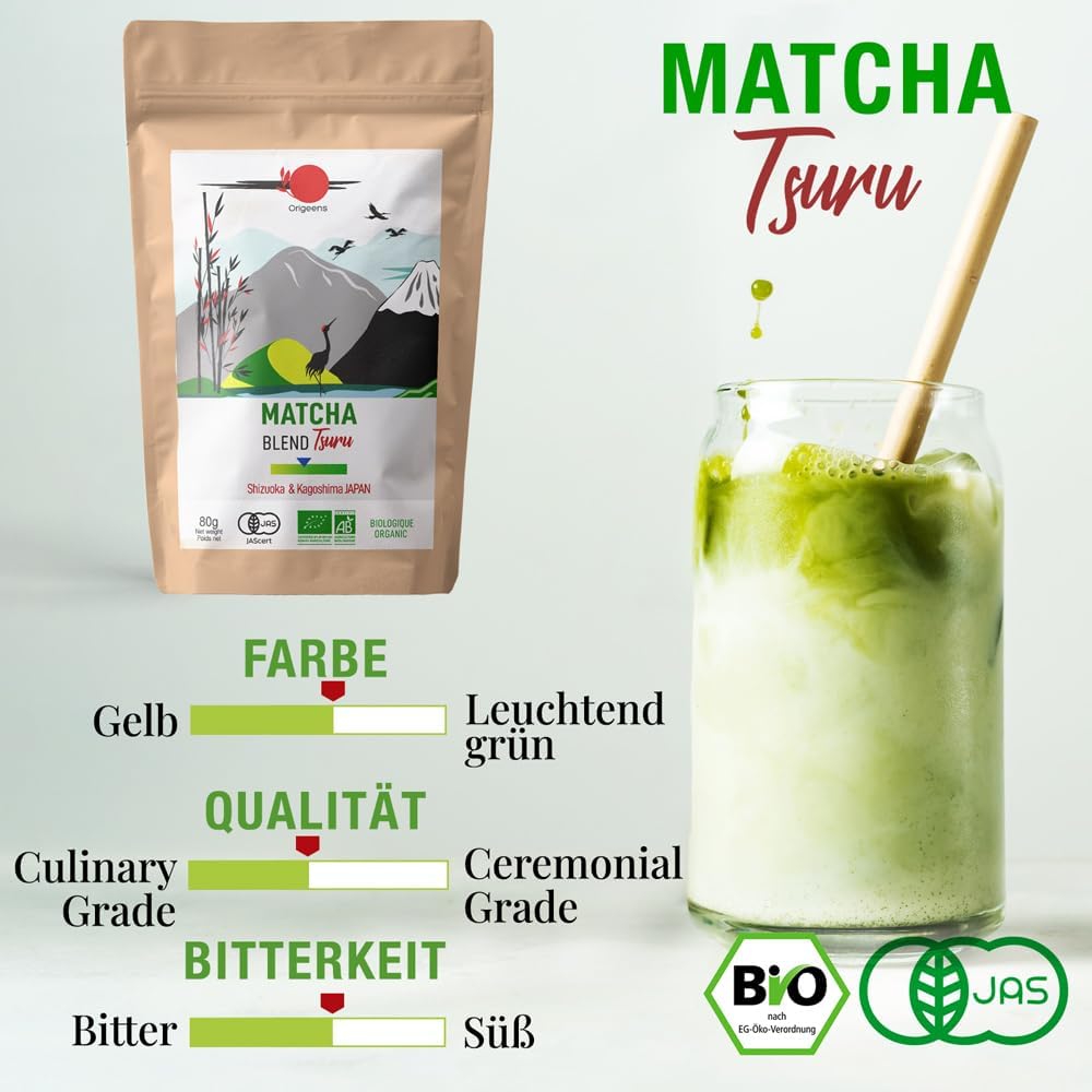 Matcha Teezeremonie-Set mit Bio Matcha-Tee, Blau