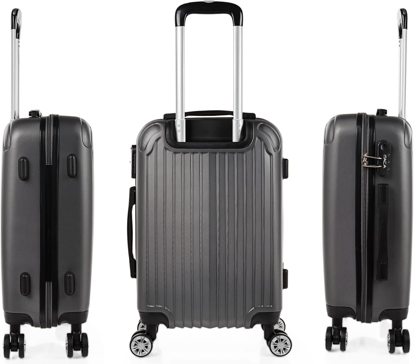 2er-Set Reisekoffer, Antrazit 2 Koffers S/M
