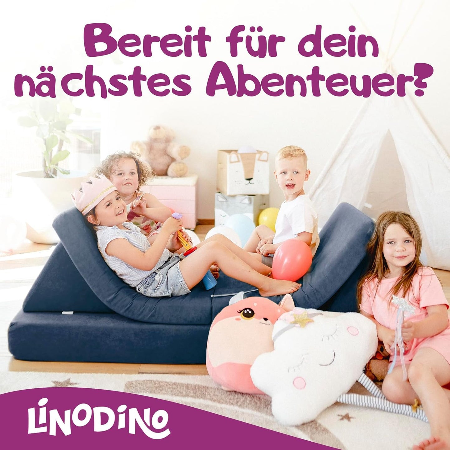 Spielsofa für Kinder, Drachenschuppen Blau