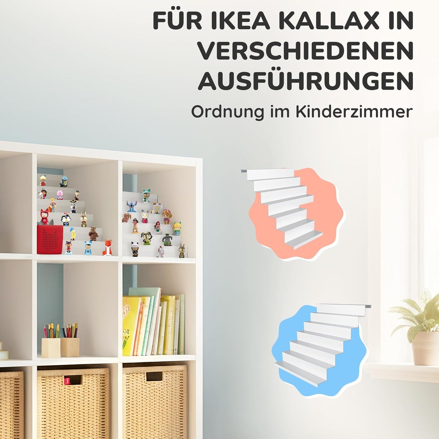 Magnetisches Toniebox-Regal für Kallax (50+ Figuren), Aussparung Links