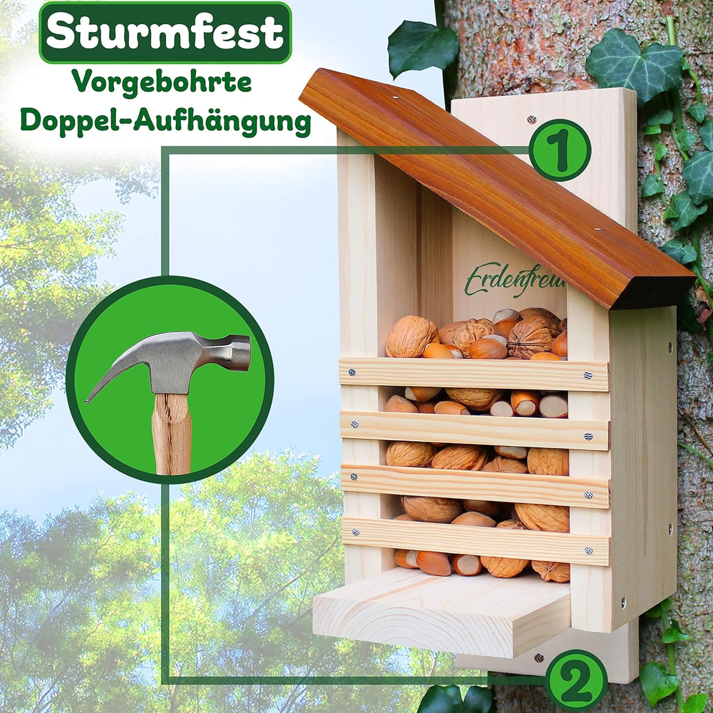 Eichhörnchen Futterhaus 1062-A